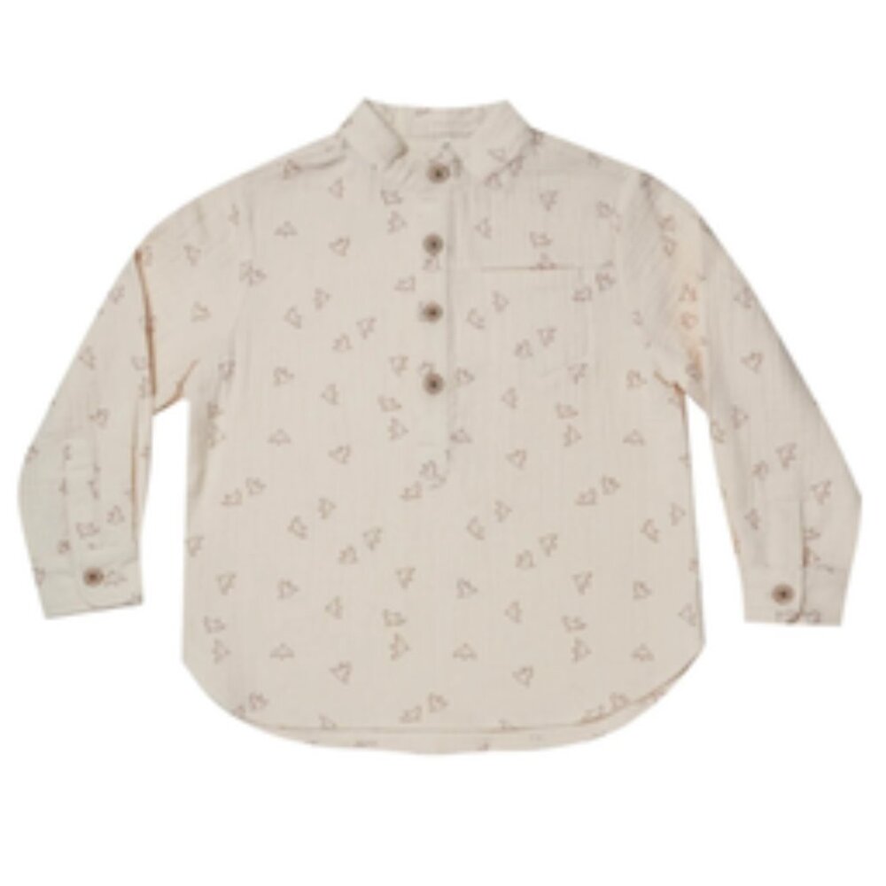 Rylee + Cru long sleeve Mason shirt in Flight -size 6-12M